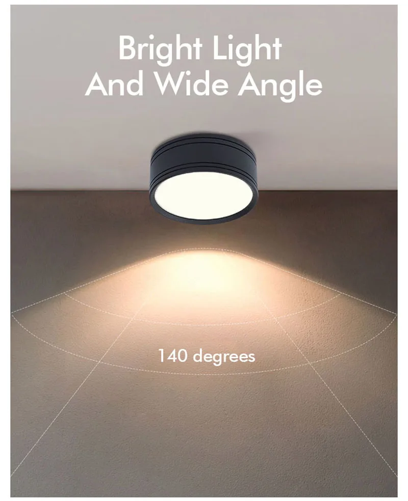 Imagem -05 - Led Downlight Luz de Teto Pista Luz 5w 12 15 18 Superfície Montado Ultra-fino Novo Moderno Downlight Holofotes Ac220v