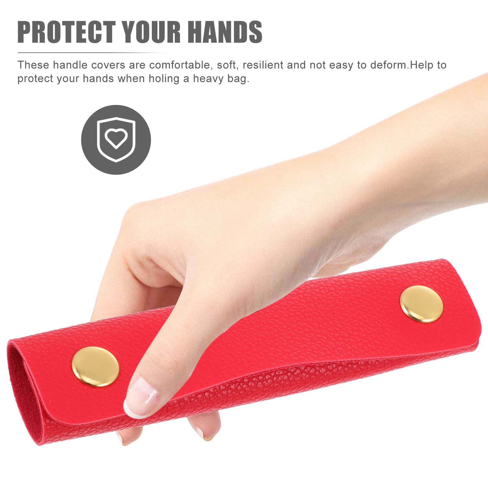 

PU Handle Resilient Anti Deform Luggage Bag Hand Protective Cover Grocery Carrier Teaching Equipment Practical