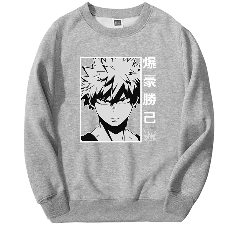 My Hero Academia Hoodie Sweatshirts For Men Mangas Anime Bakugou Deku Graphic Pullover Long Sleeve Round Neck New Moletom Hoody