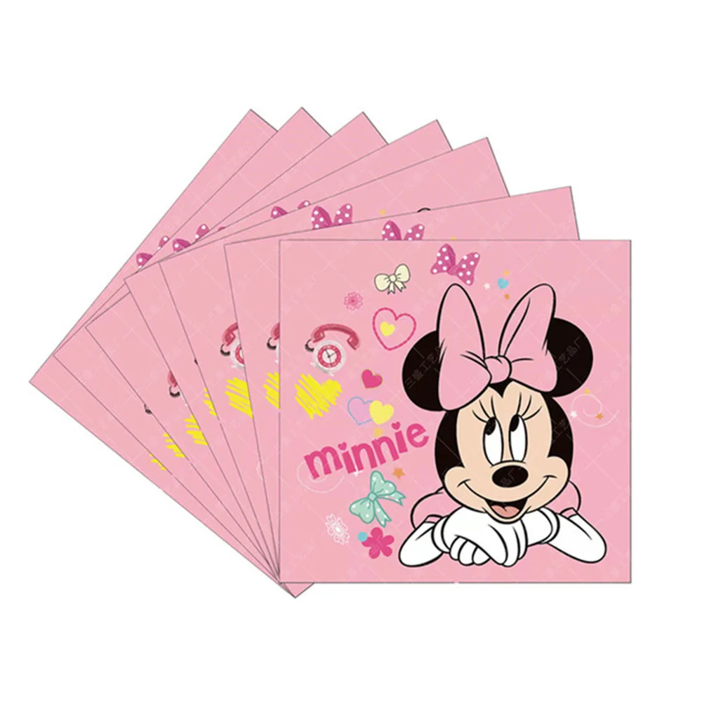 1 anno Baby Minnie Mouse Forniture per feste Minnie Tema Palloncino Tazza Piatti Tovaglioli per bambini Baby Shower Decorazione festa di compleanno