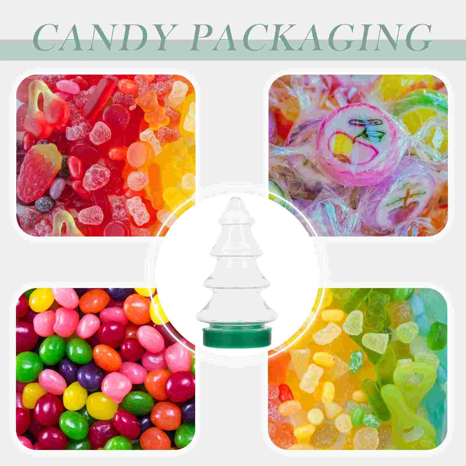 3 Pcs Boxes Candy Bottle Gingerbread Christmas Decorations Biscuits Jar Chocolate Wrapping Green Pet Plastic Trees