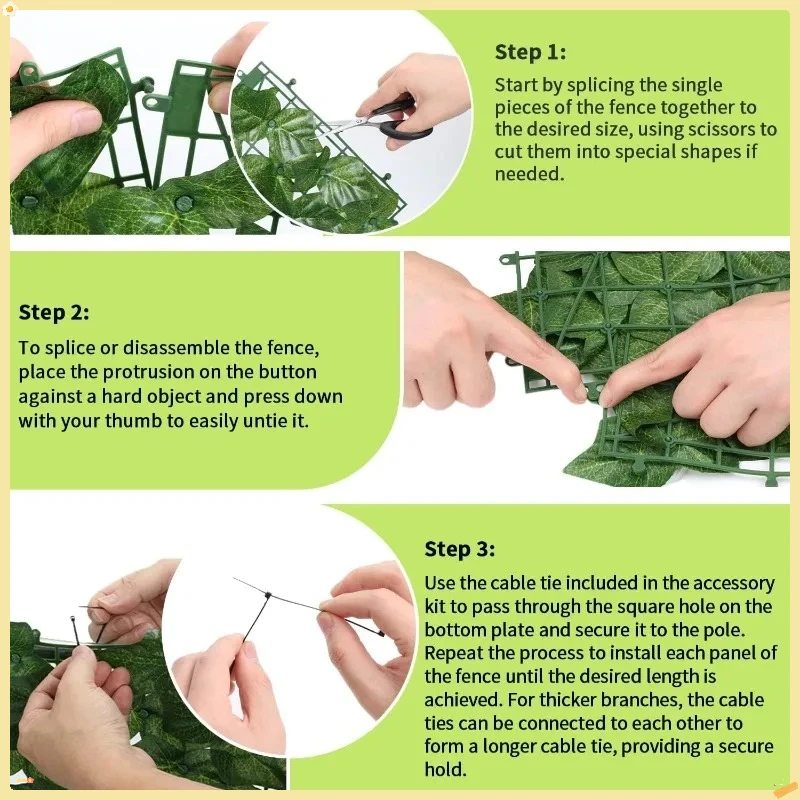 سياج الخصوصية اللبلاب الاصطناعي 39.4 × 354.3 بوصة، تحوط قابل للتوسيع مع روابط بسحاب للحديقة والزفاف