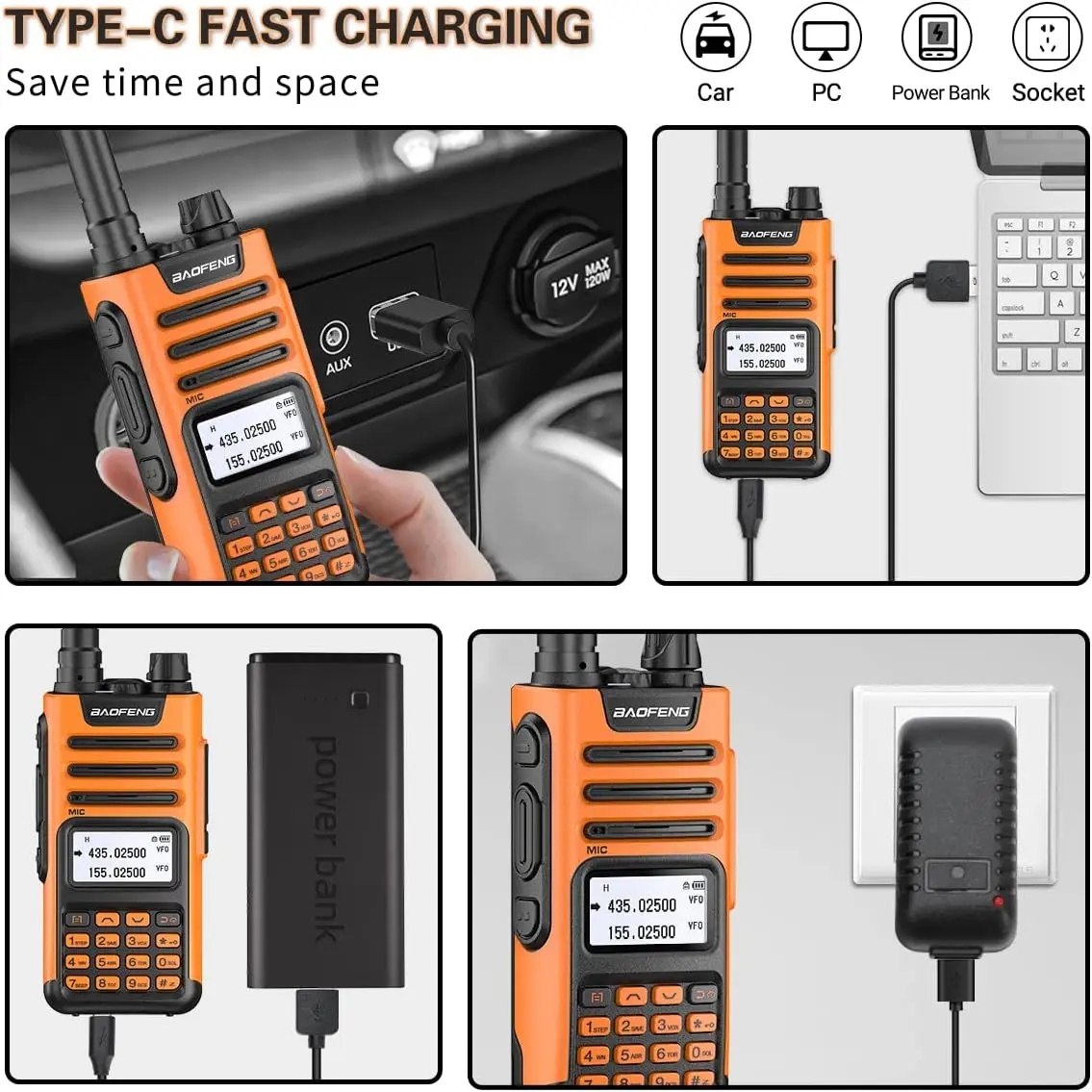 BaoFeng M-13 Pro UV-13 PRO V2 Walkie Talkie Multi Band 999 Channels AM Type-C Long Range FM UV-5R Transceiver Ham Two Way Radio