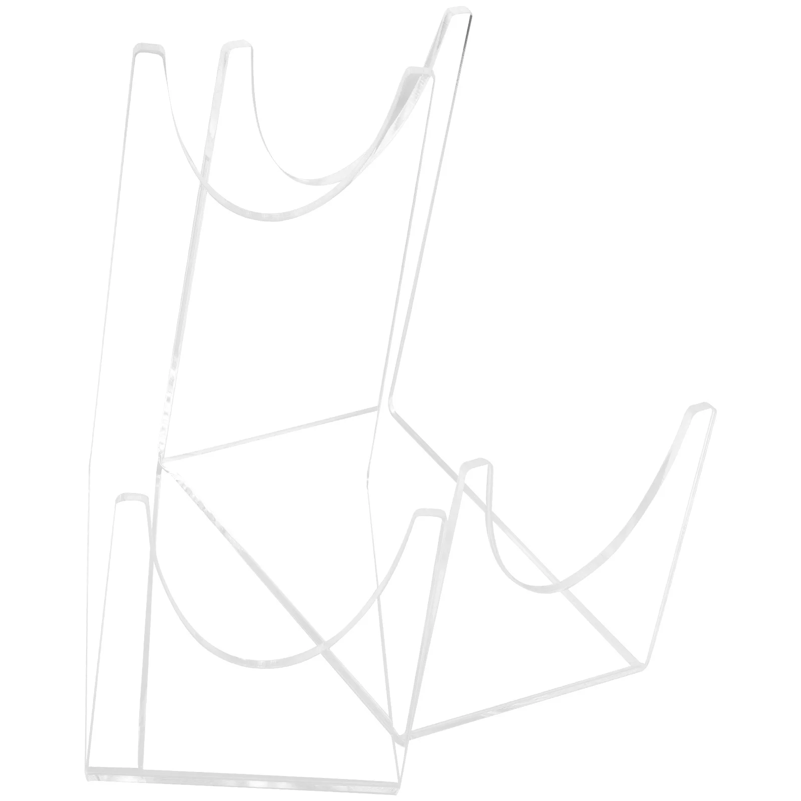

2Pcs Sword Display Stand Acrylic Holder Clear Desktop Sword Rack Decorative Holder Home Storage Organizer Stable Lightweight