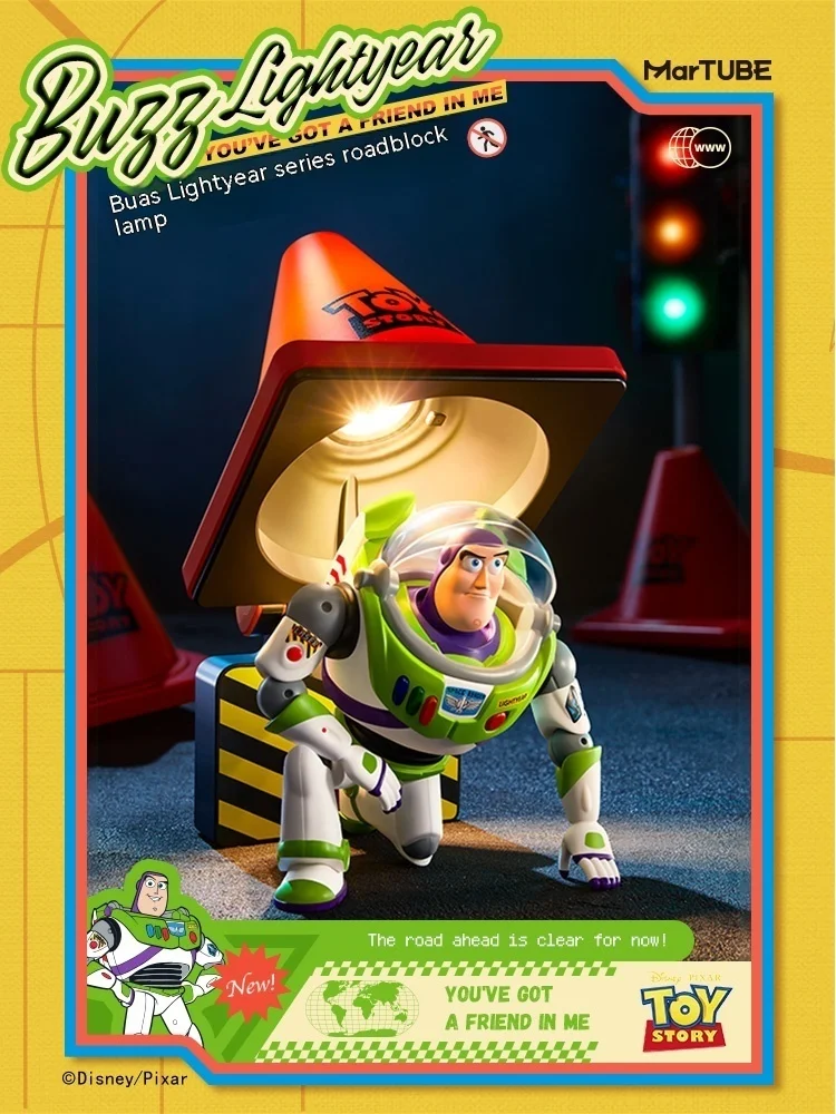 

New Disney Toy Story Buzz Lightyear Barricade Lamp Room Collection Decoration Children Kawaii Birthday Gifts Boys Creative Gifts