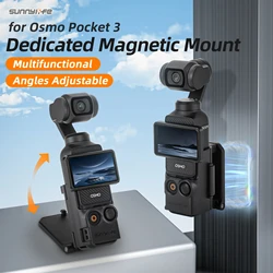 Sunnylife For DJI Osmo Pocket 3 Multifunctional Magnetic Mount Tabletop Base Bracket Angles Adjustable Accessories