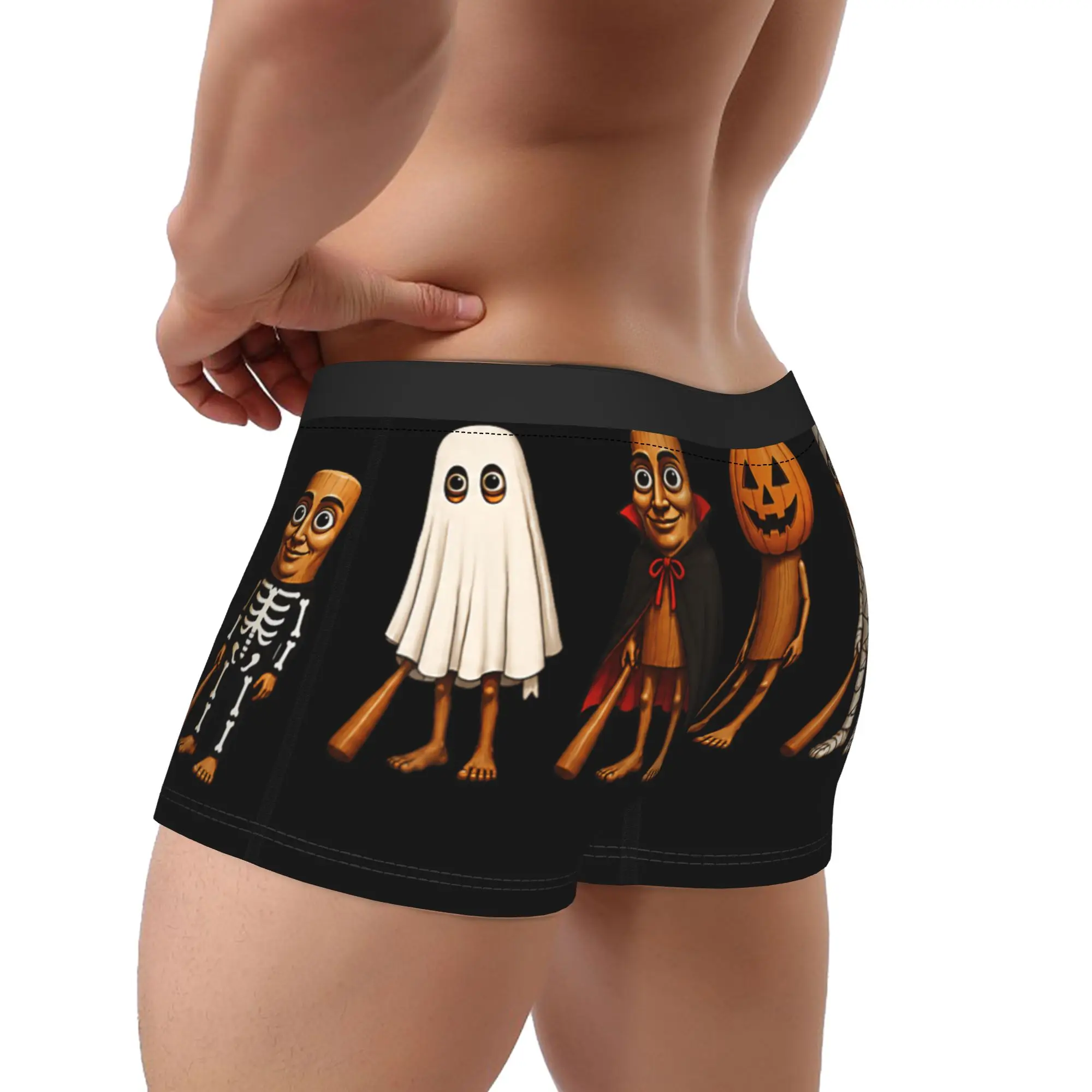 Funny Halloween Tung Sahur Pumpkin Skeleton Vampire Ghost Shorts Briefs Underwear Trenky Soft Trend Trunk Plus Size Underpants