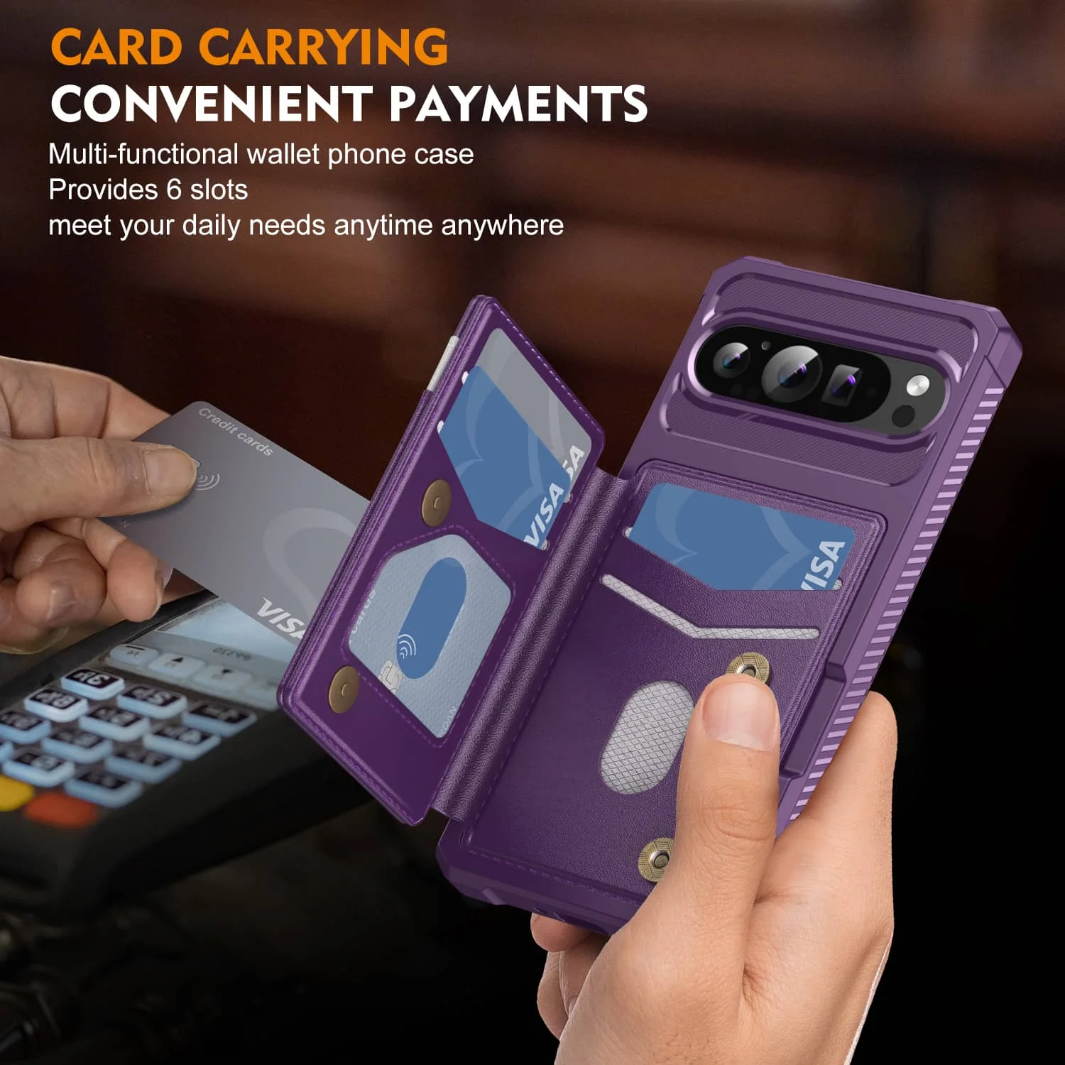 Pour Google Pixel 10 9 Pro XL 8 7 Pro 9A 8A 7A étui avec porte-carte, housse portefeuille à rabat arrière en TPU souple résistant aux chocs