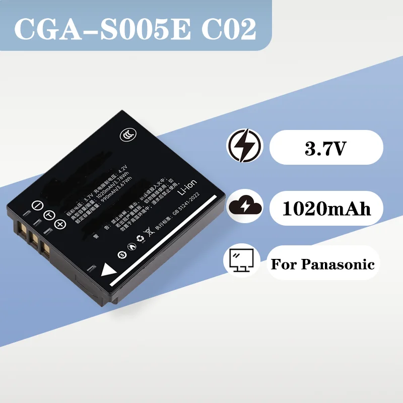 

3.7V 1020mAh Rechargeable Li-ion Battery Replacement For Panasonic GX20 FX10 FX50 LX3 LX2 FX9 Ricoh GR2 Digital Camera