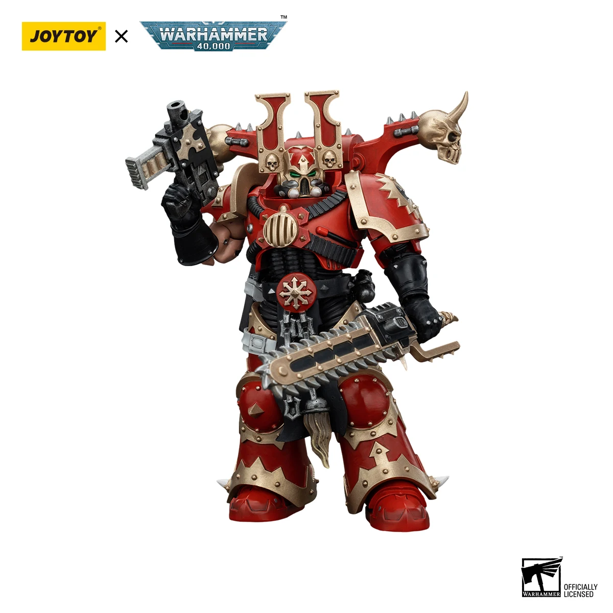 JOYTOY Warhammer 40,000 1/18 ตัวเลขการกระทํา World Eaters Khorne Berzerker 7PCS อะนิเมะทหาร