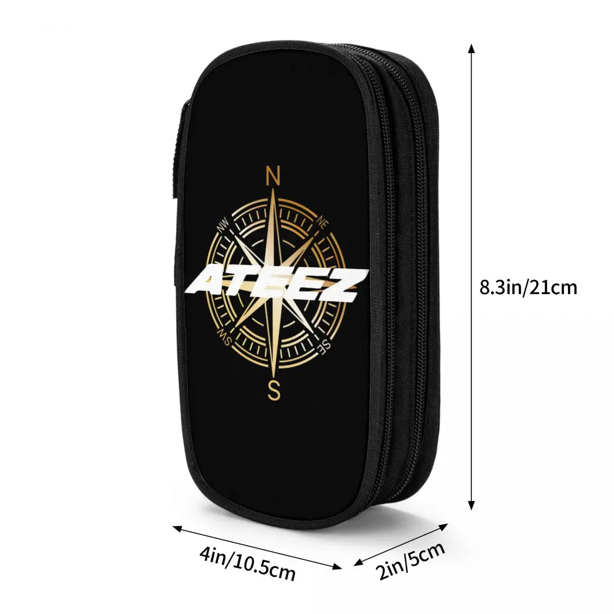 Kpop Idol COMPASS Pencil Cases Cute A-ATEEZ ATINY Pen Bag Student Big Capacity School Supplies Gift Pencil Box