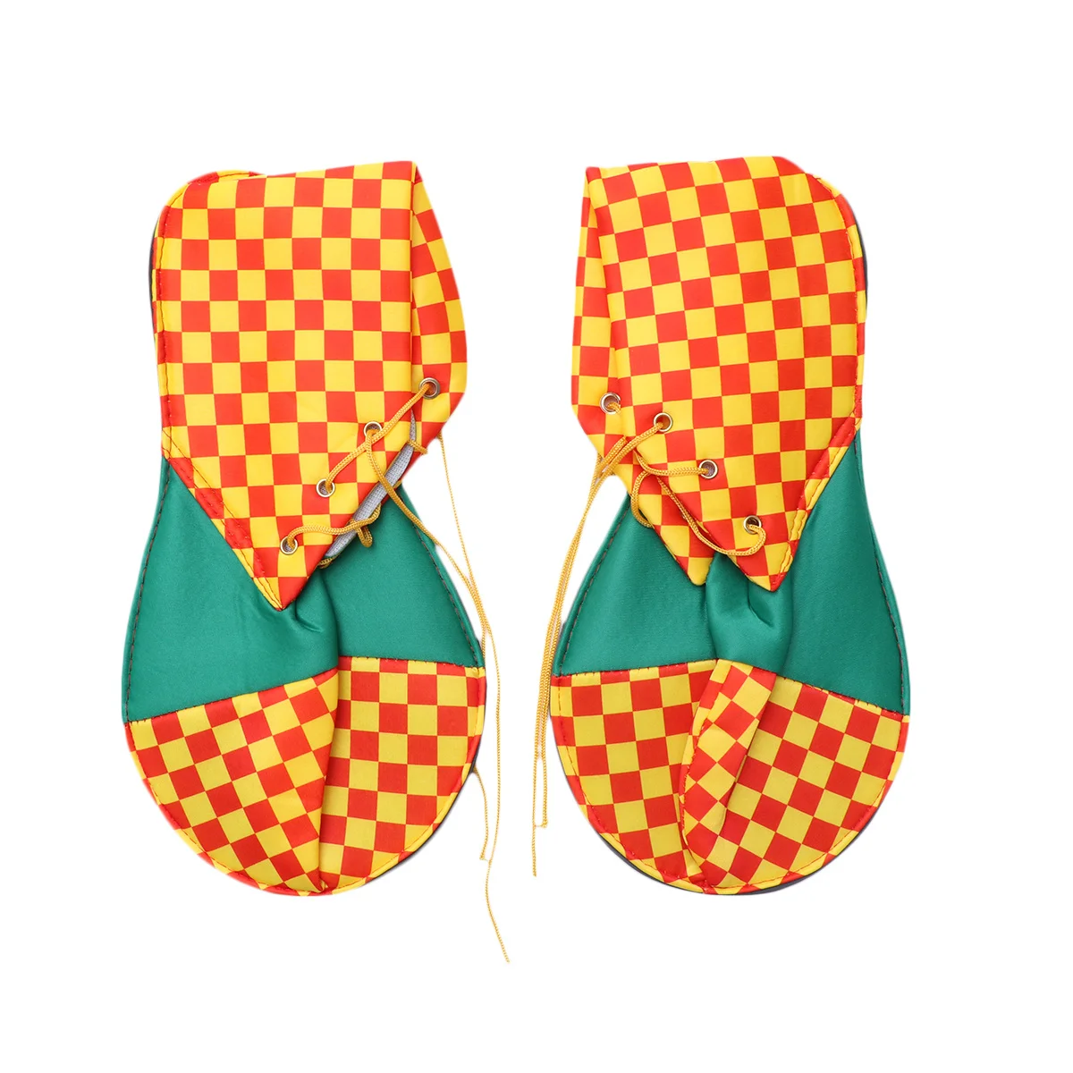 

1pcs 1 Pair Bright Color Clown Shoes Average Size Adjustable String Tie For Halloween Carnival Costume Party Fancy Dress Shoes