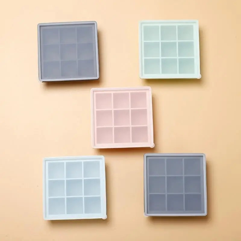 

Q6RE Portable 9 Silicone Ice Tray Creative- Mold Babies Silicone Tray