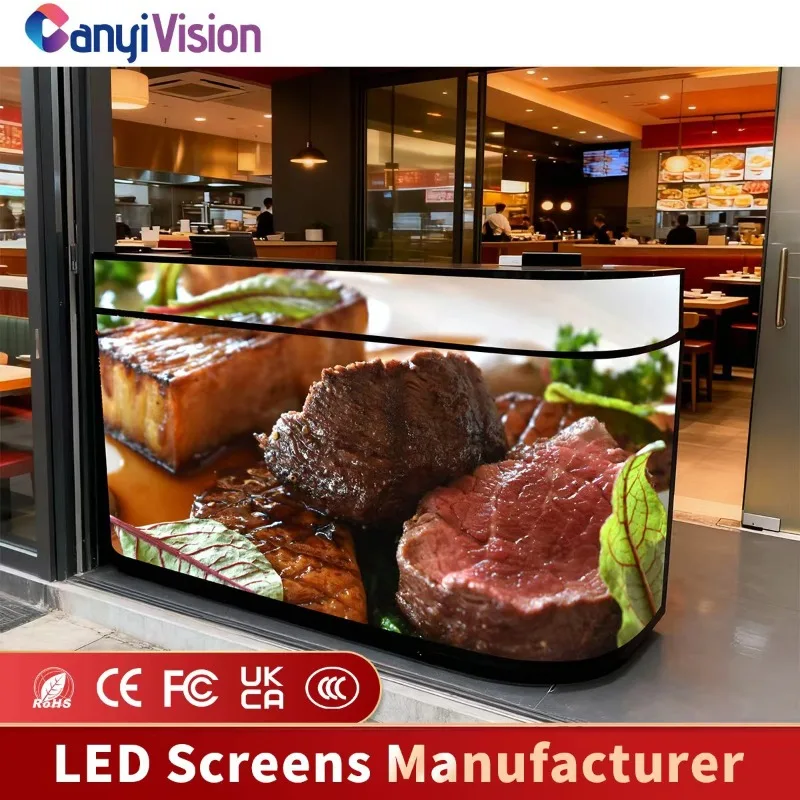 Custom P1.86/P2.5 LED Front Panel Display for Bar Counter and Reception Desk