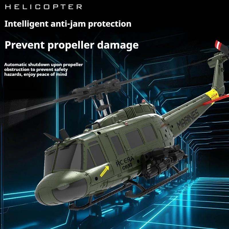 C032 hélicoptère Rc 2.4g 6-Aixs Gyroscope 6ch maintien d'altitude flux optique sans brosse télécommande hélicoptère jouets pour enfant adulte