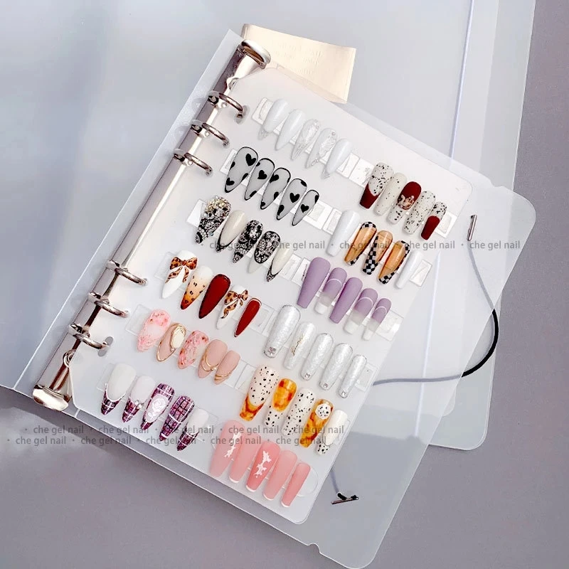 Nail Tips Art Display Storage Book Matte Nail Gel Polish Color Showing Board Manicure Storage Album Tool Stand Nail Art Tools &3