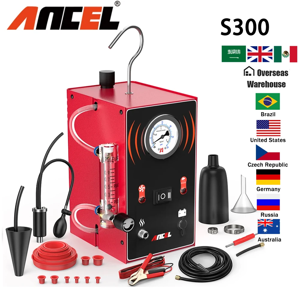 

2024 ANCEL S300 Car Smoke Vacuum Leak Detector EVAP System Tester Pipe Smoking Generator Pipe Leakage Analyzer Diagnostic Tools