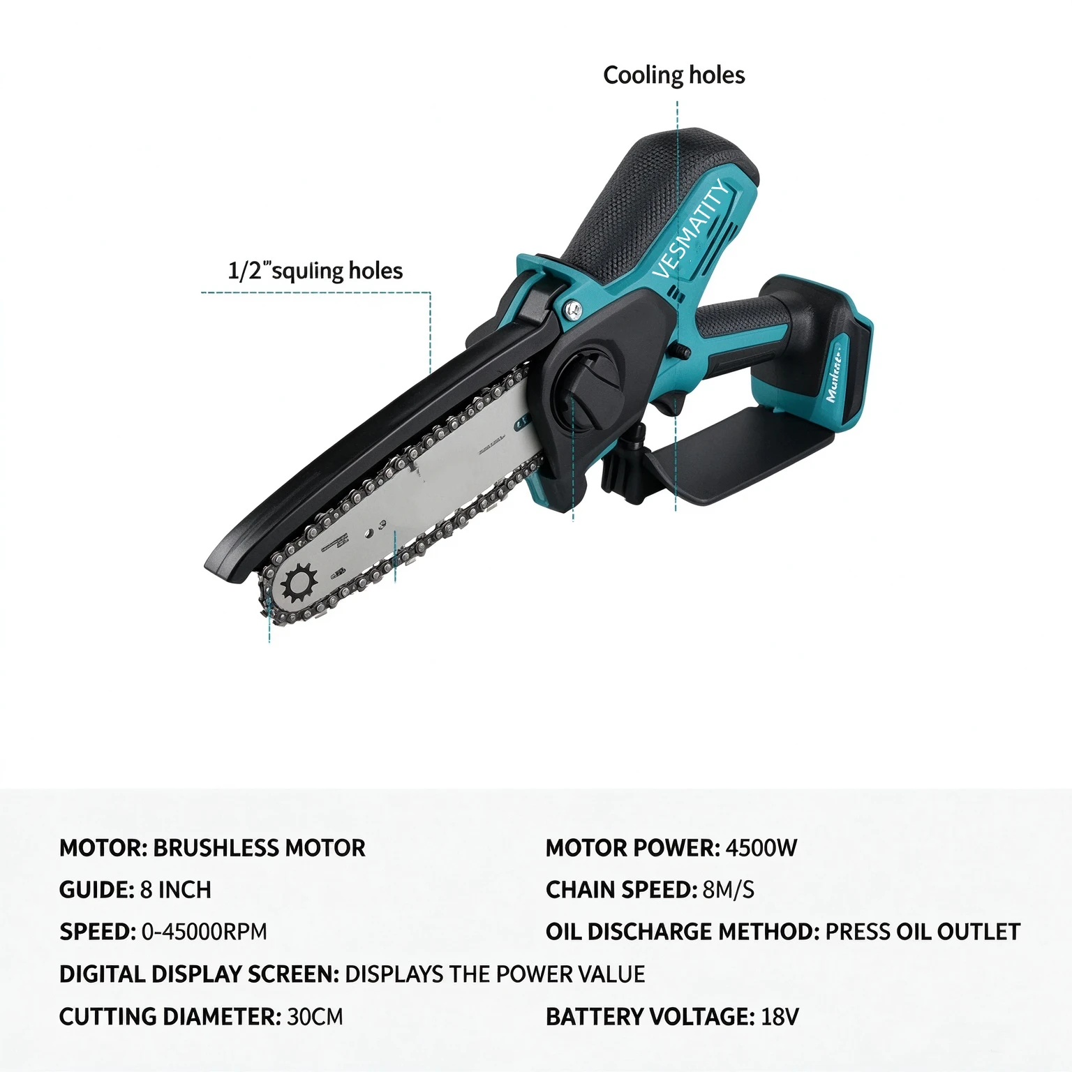 Kleine, draagbare 18V elektris - Mini Chainsaw 6 Inch Cordless recensie en prijs