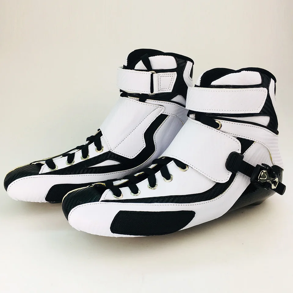 Marathon High Ankle Up Boots Speed Inline Skates Carbon Fiber Upper Shoes Professional Kids Adults Racing Skating Patines Boot