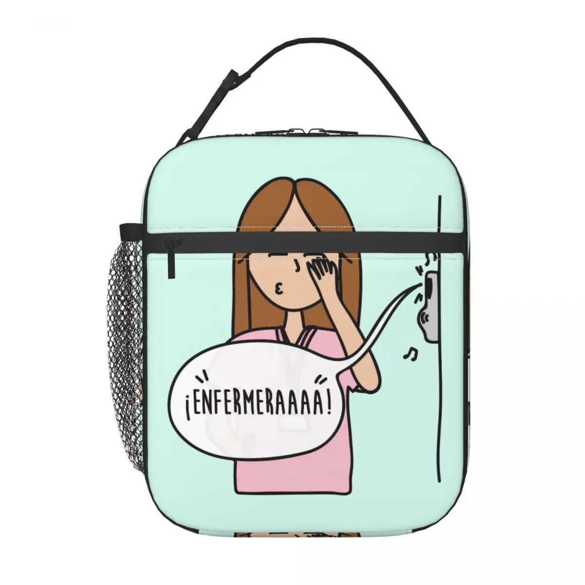 Enfermera En Apuros Doctor Nurse Medical Resuable Lunch Box Women Waterproof Thermal Cooler Food Insulated Lunch Bag Children