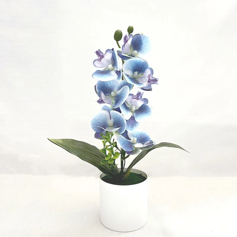 Simulierte Blume Schmetterling Orchidee Topfpflanze 7-Blume Neue Chinesische Dekoration Orchidee Hochzeit Gefälschte Blume Set Dekoration – Detail 10