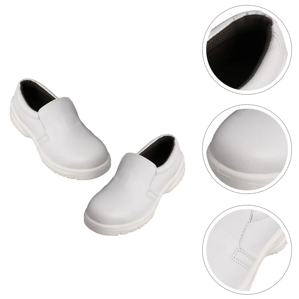 

1 Pair Lightweight Antistatic Safety Shoes White Breathable Waterproof Workshop Footwear Puncture Proof Industrial Sneakers For