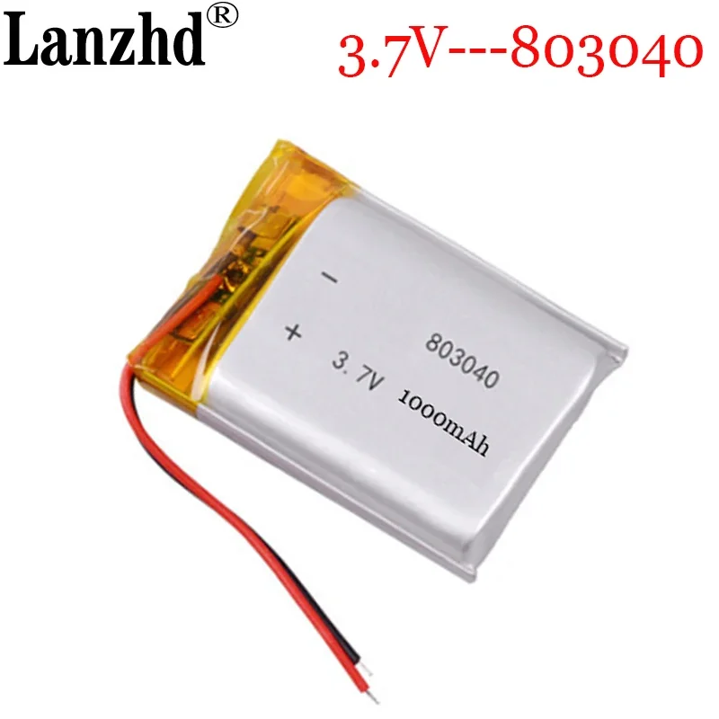 

1-10pcs 803040 3.7V 1000mAh Lipo Battery Replacement Lithium Li-Po Polymer Rechargeable Battery For Bluetooth speaker PDA