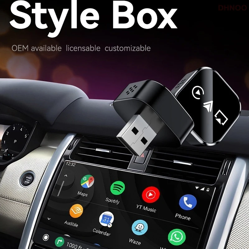 Android Auto Wireless Adaptor 2025 New Wireless CarPlay for iPhone Airplay WiFi Bluetooth Smart AI System 3in1 Car Play Adaptor