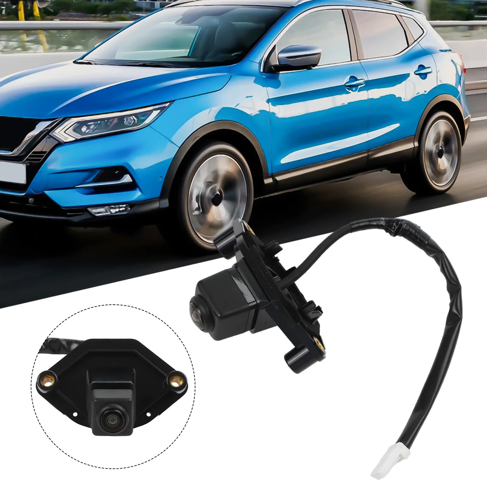 Black Reversing Camera Compatible For Nissan Easy Installation Practical Design Quick Usage Reliable Function Wear-resistant