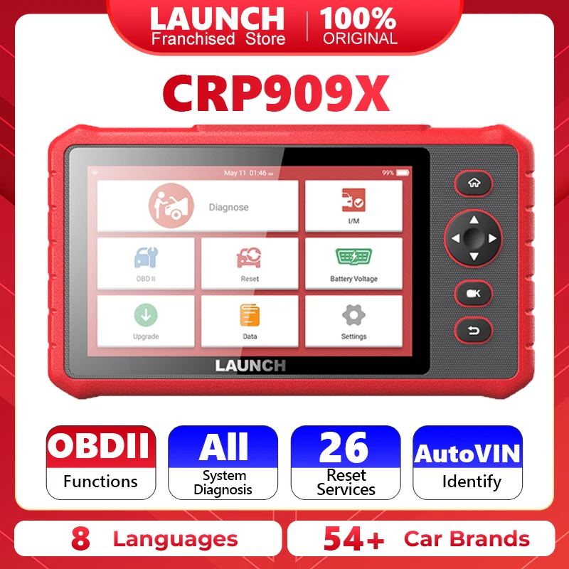 

LAUNCH X431 CRP909X Diagnostic Tools Automotive Obd2 Scanner Autoscan Tools Launch OBDII Scanner Professional Scan Tools CRP919X