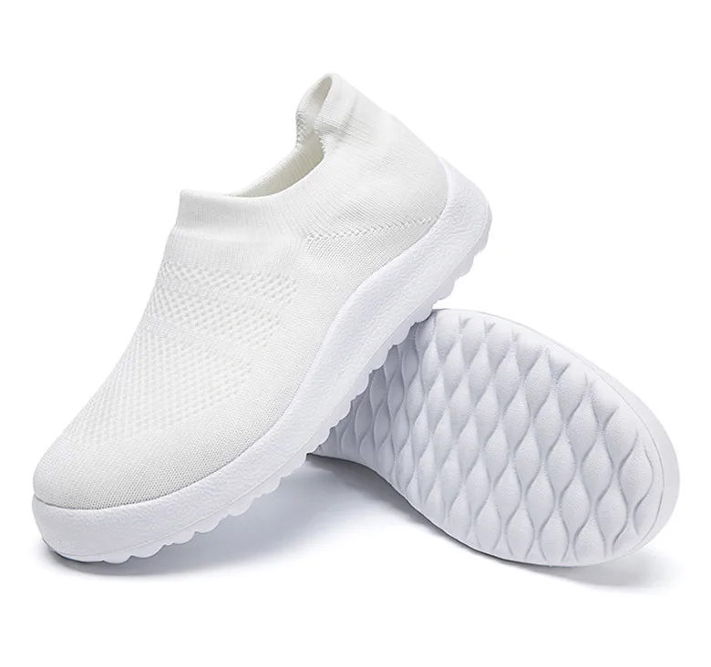 Damen-Sneaker zum Hineinschlüpfen, Damenschuhe, 2023, atmungsaktive Mesh-Turnschuhe für Damen, Sportschuhe, weiße Freizeitschuhe, Zapatillas Mujer – Detail 20
