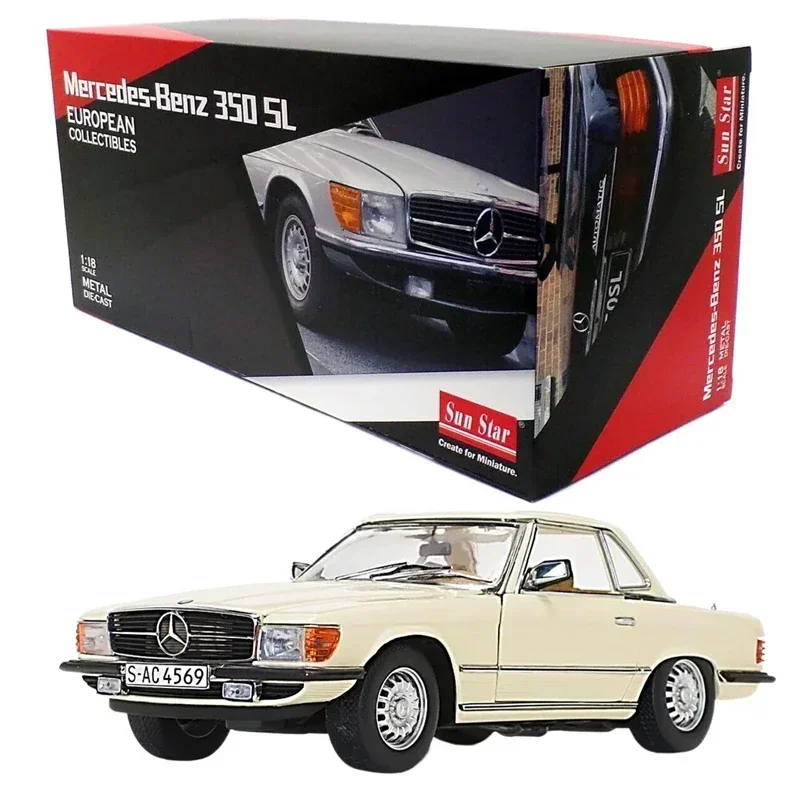 1:18 Mercedes-Benz 350 SL wysoka symulacja odlewany samochód Model samochodu ze stopu metalu kolekcja zabawek dla dzieci prezenty