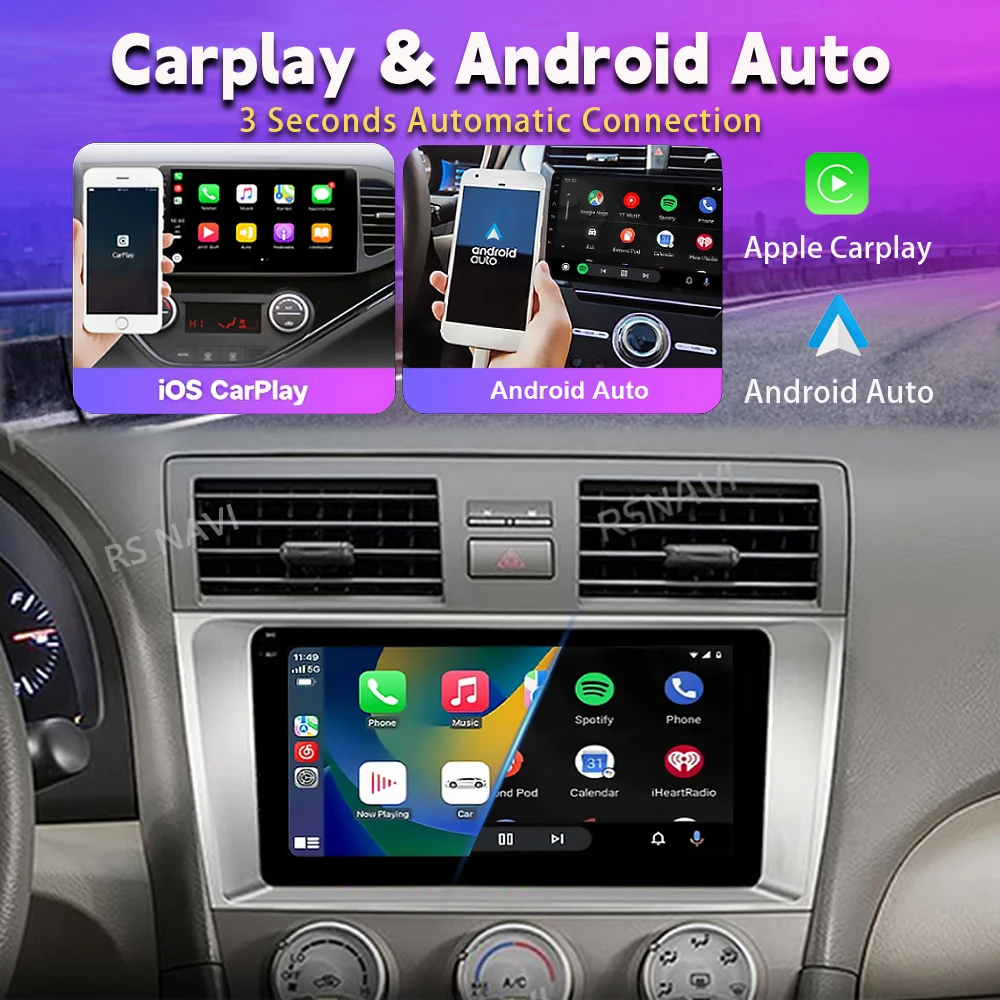 Android 15 Carplay Car Radio Multimedia For Toyota Camry 7 XV 40 50 2006 - 2011 navigation video DVD Autoradio Stereo 2din 4G+BT