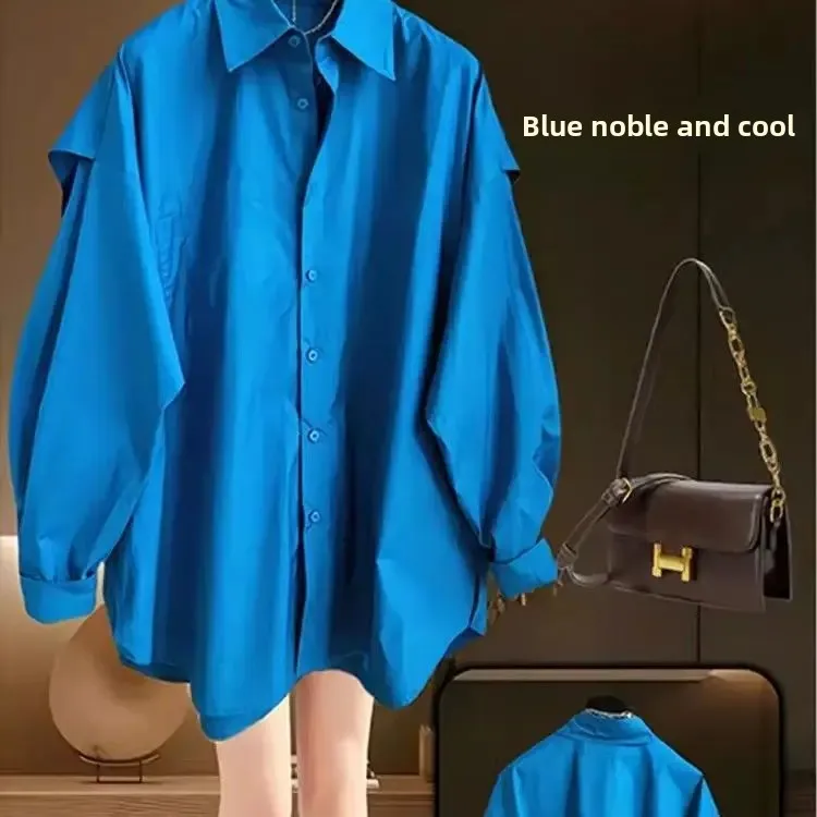 الكورية نمط الأبيض المرأة قميص تصميم الإحساس الربيع أوائل وصول جديد صغير معطف فوقي سترة مخطط المرقعة أكمام #3