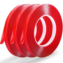 10M Double Sided Adhesive Tape Transparent Acrylic Waterproof Strong Mounting Tape Strip No Trace 5MM-35MM Width for Wall Decor