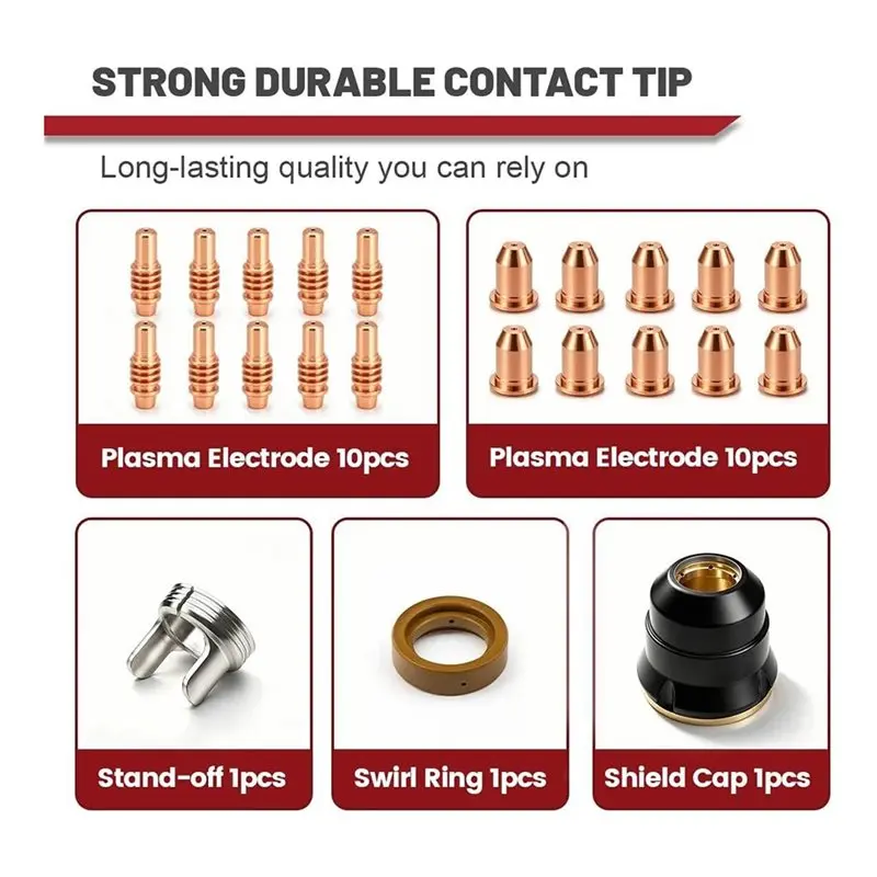 M11K-For Harbor Freight For 59182 59164 65A Electrode Nozzles 23Pack For Titanium Plasma65 TI-PC65 Torch