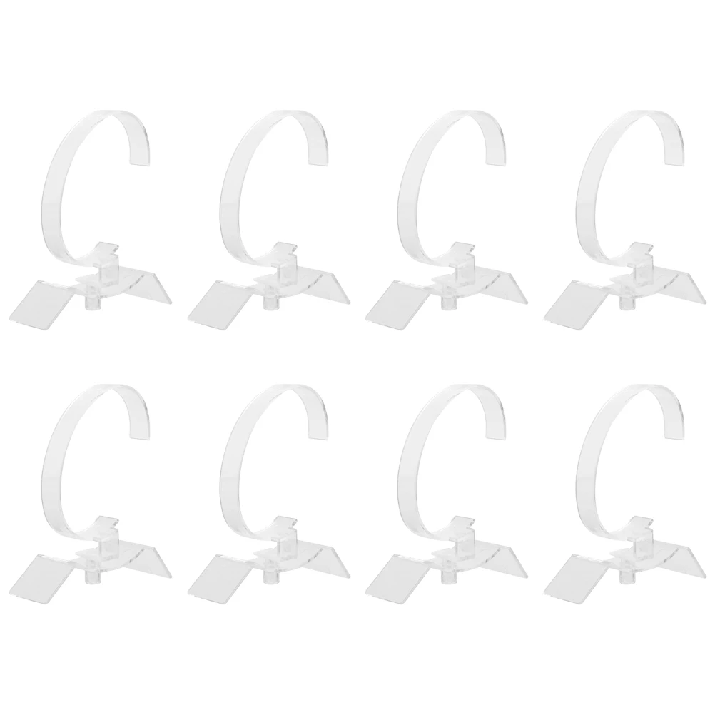 

8 шт. браслет акриловая подставка для часов подставки для дисплея держатели серьги наручные прозрачный органайзер для мужчин