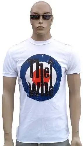 Hot Amplified Official The Who Logo Target Rock Star Vintage VIP T SHIRT S