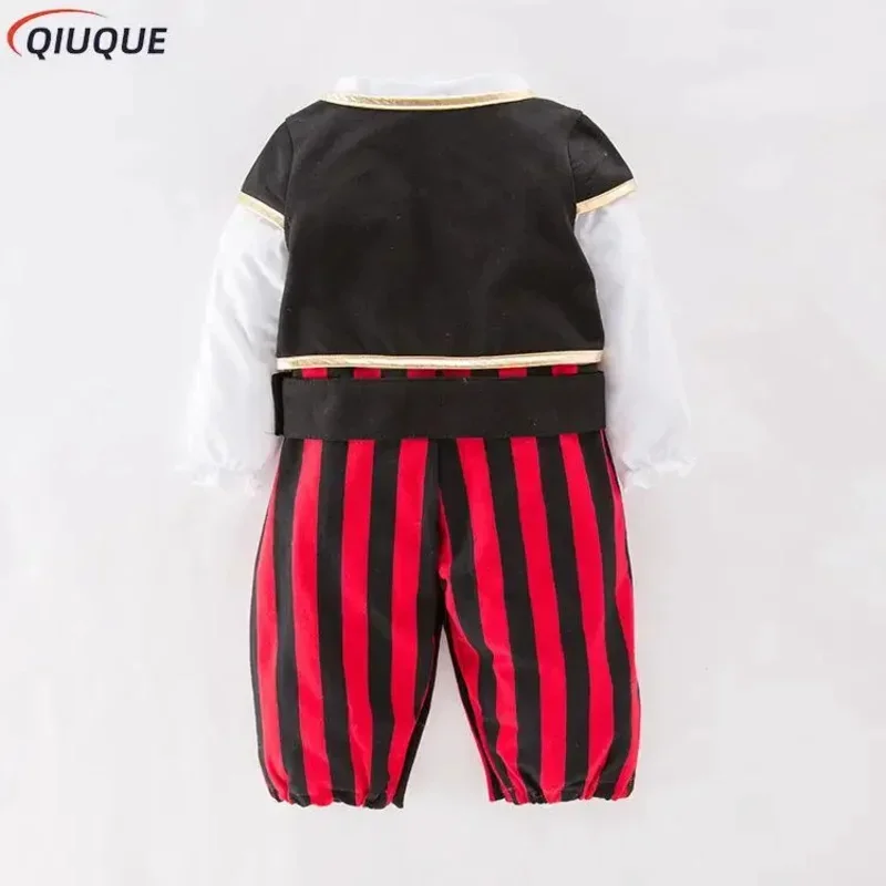 Piratenkapitän Cosplay Kostüm Baby Strampler Jungen Bodys Weihnachten Ausgefallene Kleidung Halloween Kostüme Kinder Kinder Overalls
