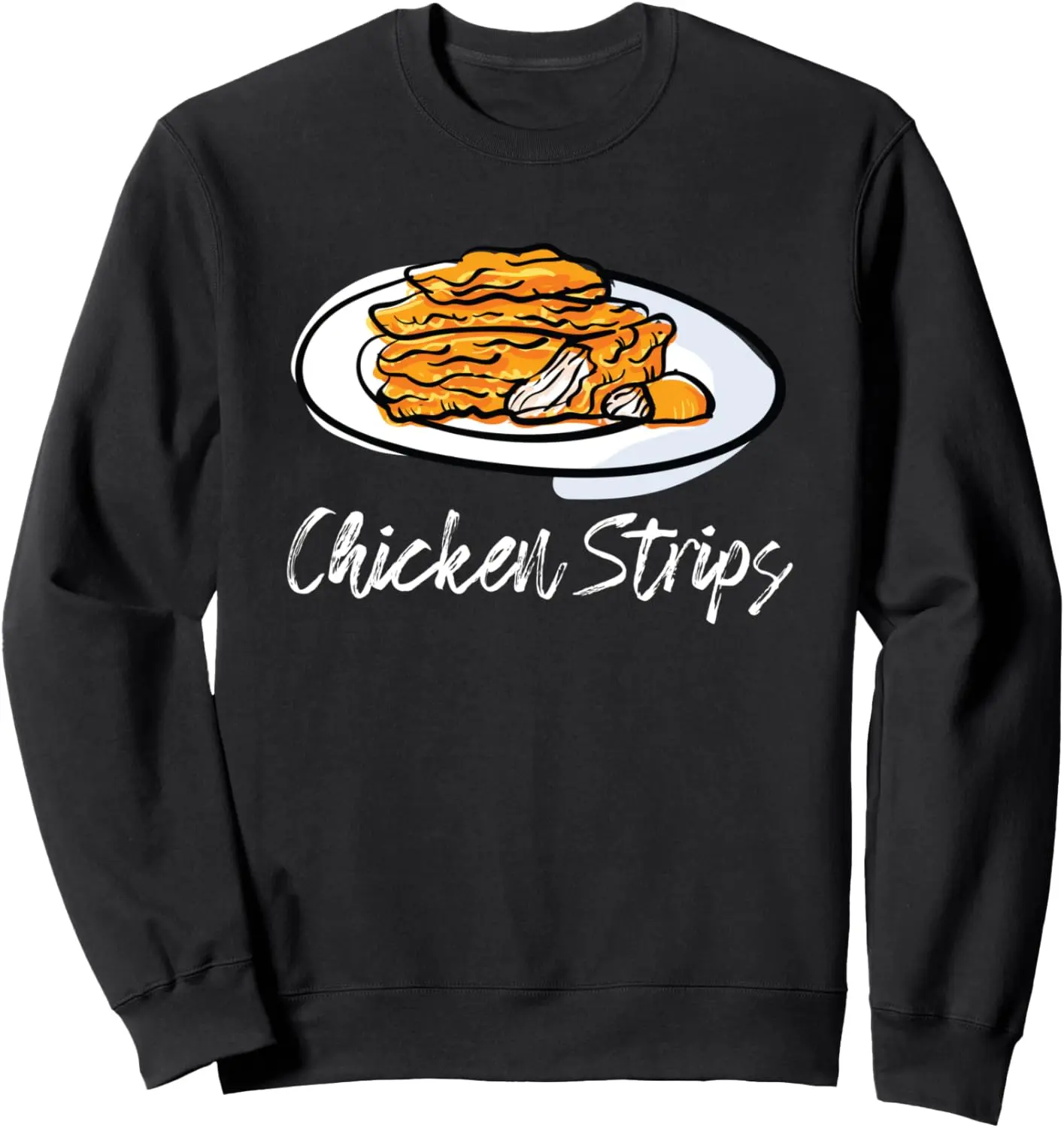 Chicken Strips Fried Tenders Hot Wings Fingers Kids BBQ Lime Sweatshirt