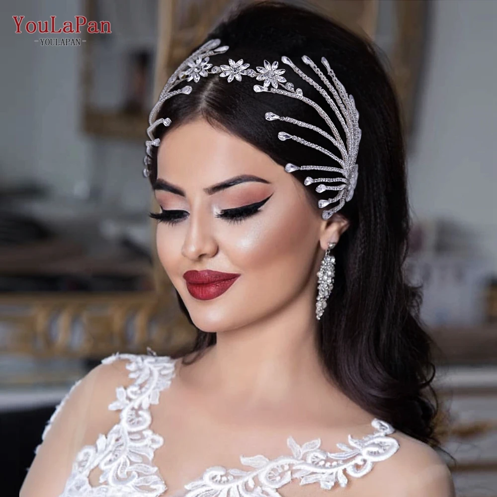 

YouLaPan HP476 Crystal Bridal Headband Flower Tiara and Crown Wedding Hair Accessories Bride Headdress Woman Hair Ornaments