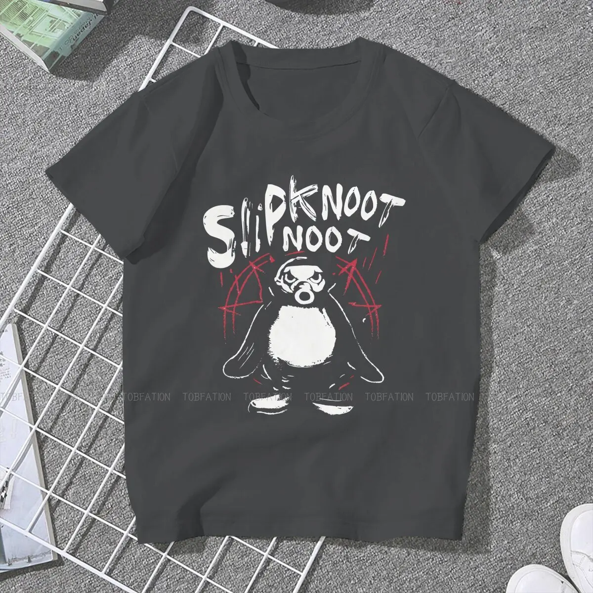 Slipknoot Noot 5XL TShirts Penguin Woman Harajuku Pure Cotton Tops T Shirt O Neck