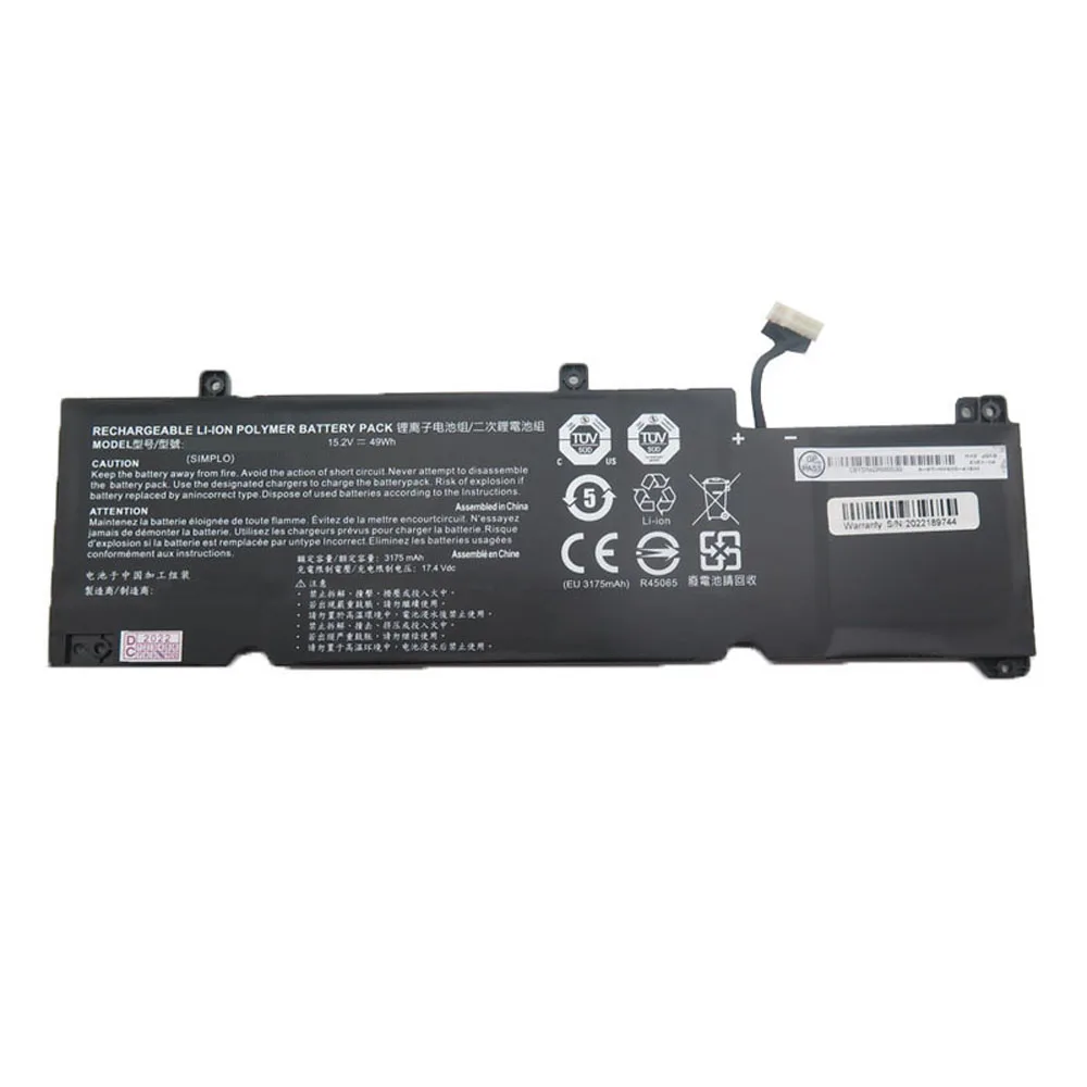 New Battery For CLEVO NV40 NV40BAT-49 15.2V 3175MAH 49WH 8PIN 7Lines NV40BAT-4-73 15.4V 4600MAH 73WH 9PIN 9Lines