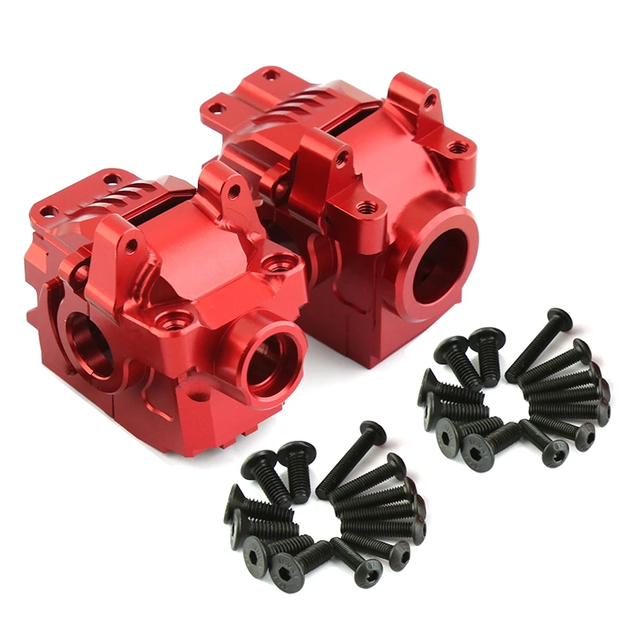 Metalen Versnellingsbak Voor En Achter Differentiële Behuizing 6880 6881 Voor 1/10 Traxxas Slash 4X4 Vxl Rustler Stormloop Hoss Upgrade-Onderdelen