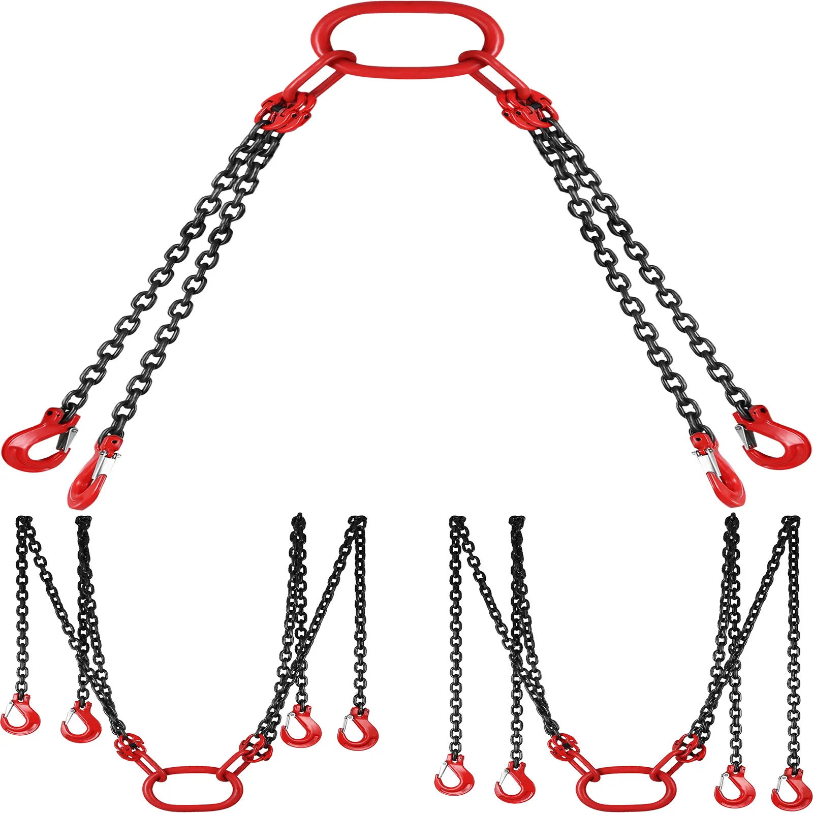 5/16" 5ft/10ft Chain Sling 4 Legs Alloy Steel Lifting Sling Hook Chain 5T
