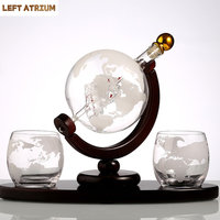 Glass Decanter Whisky Bottles Globe Shape Wine Pot Kettles Cup Home Kitchen Bar Tools Barware Wine Dispenser Set Bar Accessories