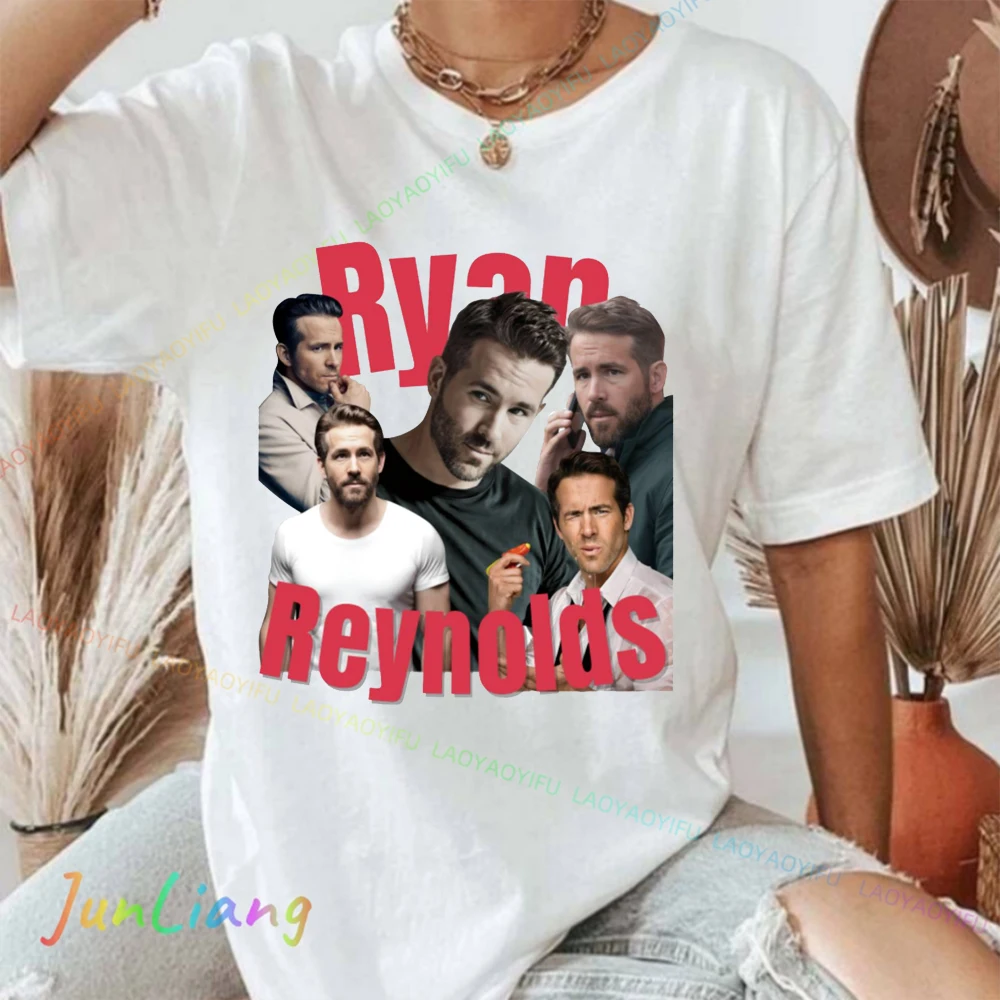 Ryan Reynolds Vintage 90s Youthful Woman Clothes for Women Movie Fan Retro Men's Classic Unisex Harajuku Fashion Goth T-shirts