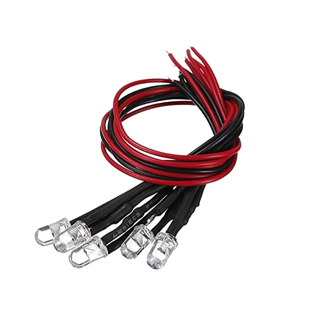 

10 PCS Light Bulb LED Lamp Bead Pre Wired Lights for Rc Toys Flashing White Cars