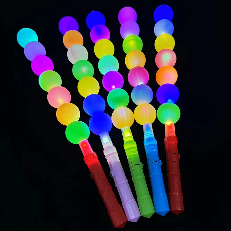 10pcs LED Glowing Sticks Sugar Gourd Led Candied Haws Light Up Stick Neon Party Glow Sticks Glow in Dark Wedding Party Supplie