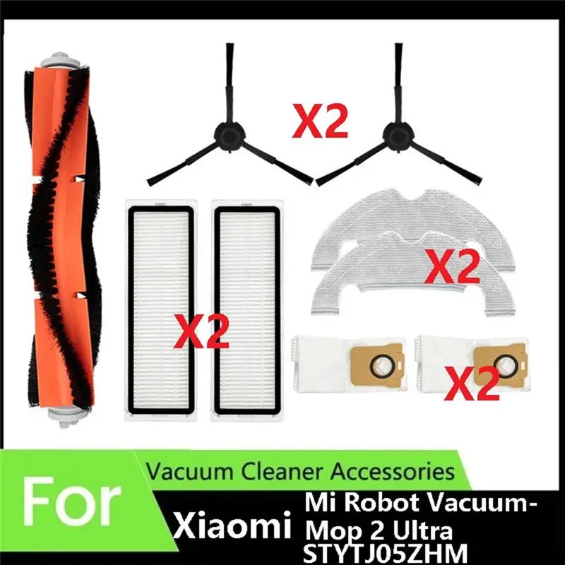 

A25U For Xiaomi Mi Robot Vacuum-Mop 2 Ultra STYTJ05ZHM Hepa Filter Accessory Part Spare Dust Bags Mop Cloth Main Side Brush Part